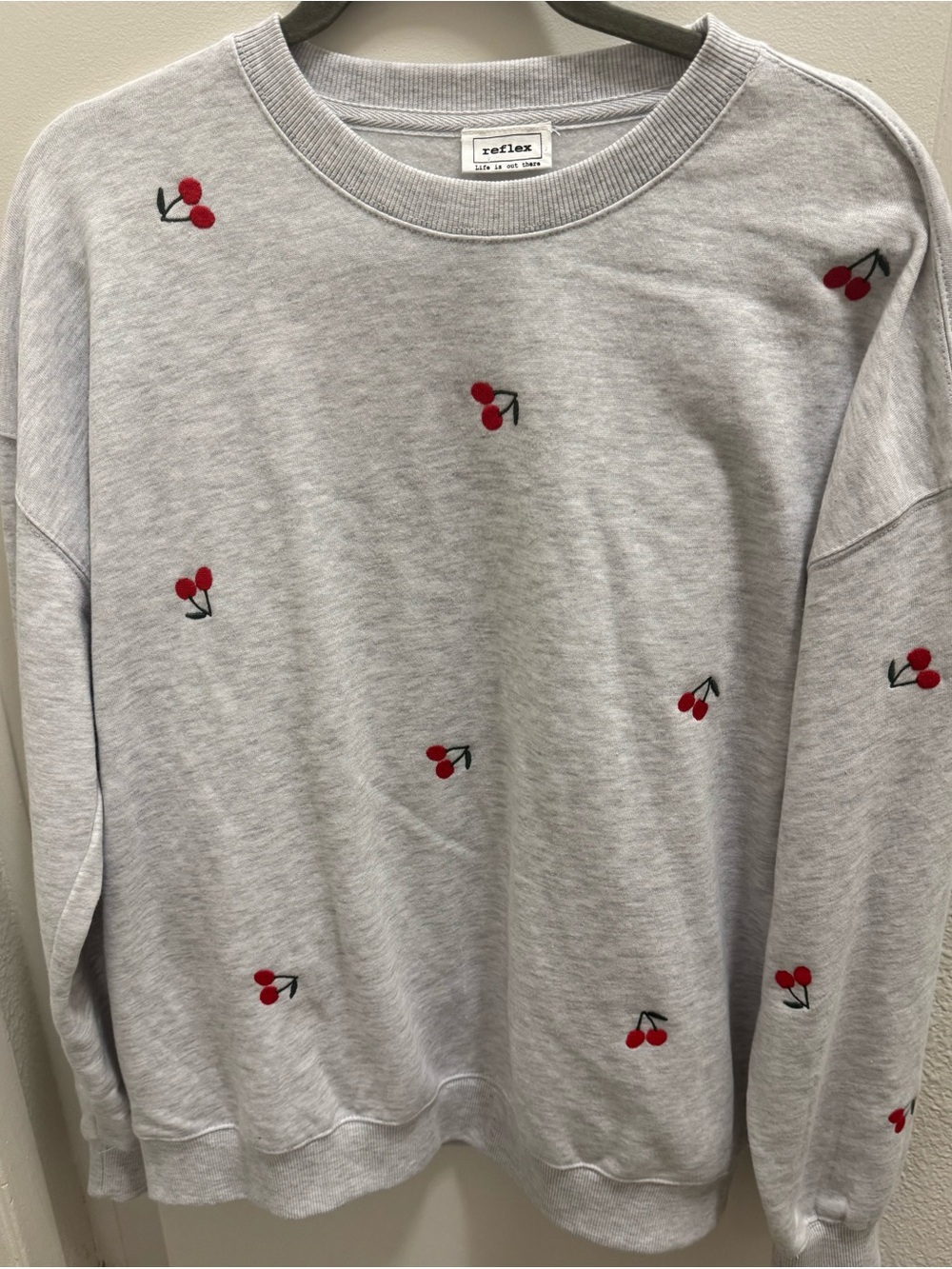 Reflex Heather Cherry Gray Sweatshirt Size Large